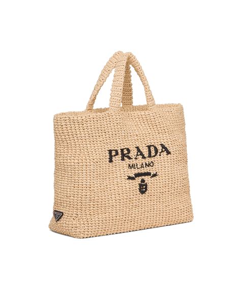 prada raffia beach tote bag|prada beach bag raffia.